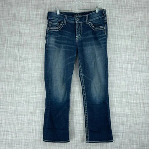Silver Jeans Womens Size 30 Suki Capri Blue jeans 2707